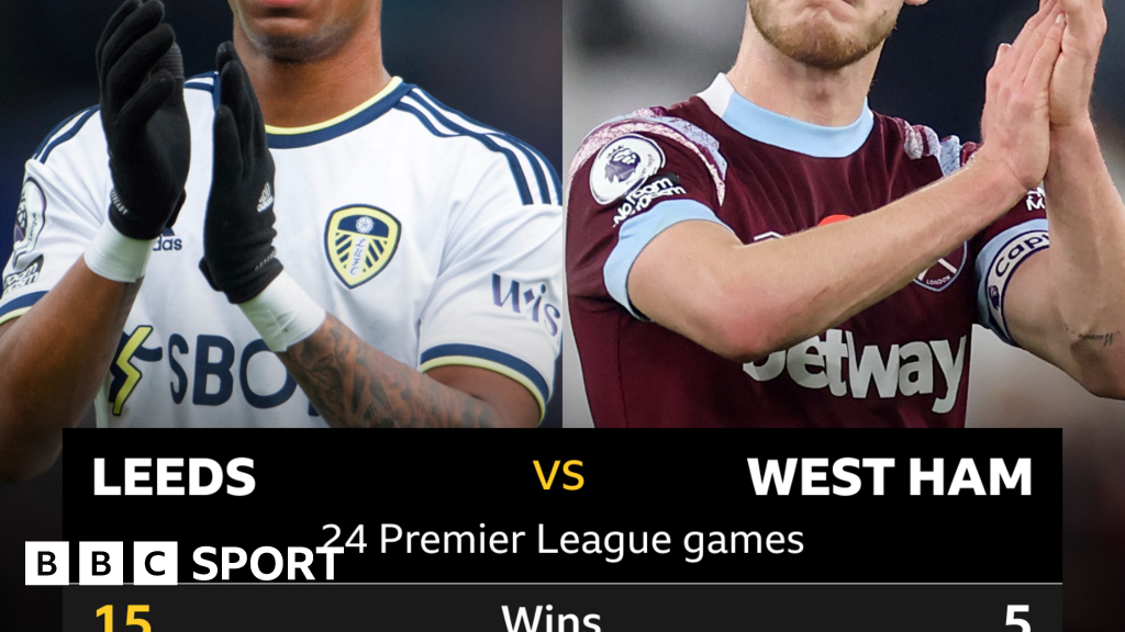 Leeds v West Ham Headtohead stats BBC Sport
