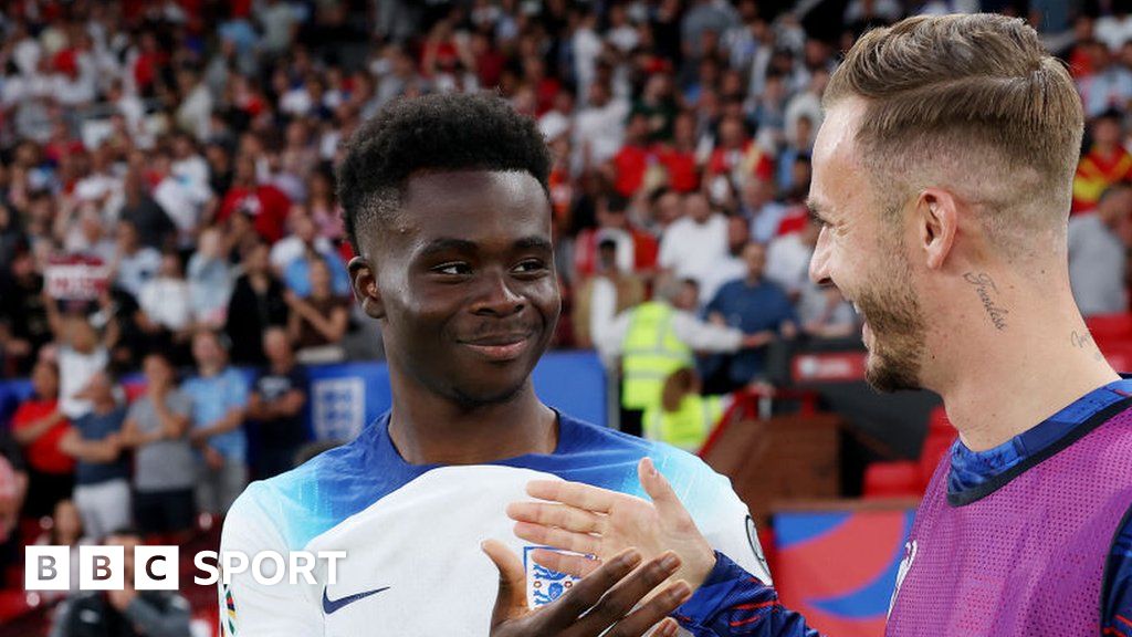 Gareth Southgate praises 'exceptional' Bukayo Saka after 'remarkable'  hat-trick for England