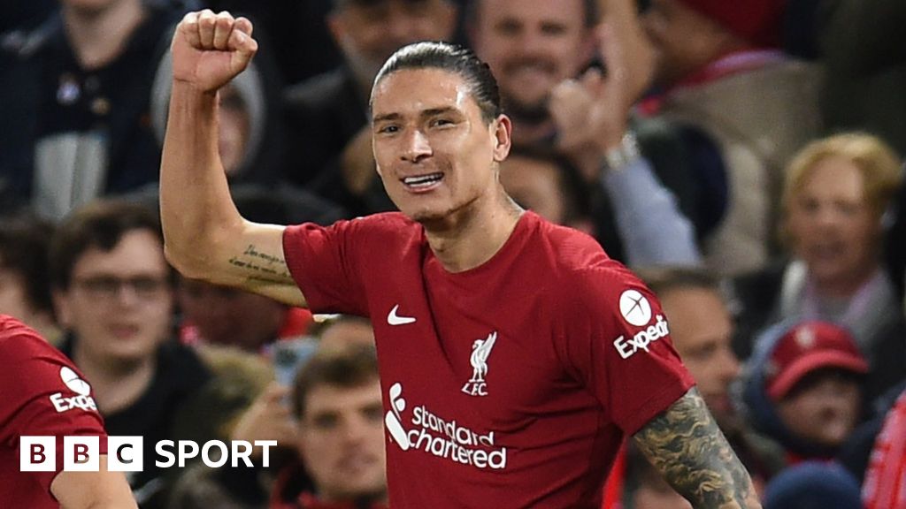 Liverpool 10 West Ham Darwin Nunez scores his first Anfield goal for