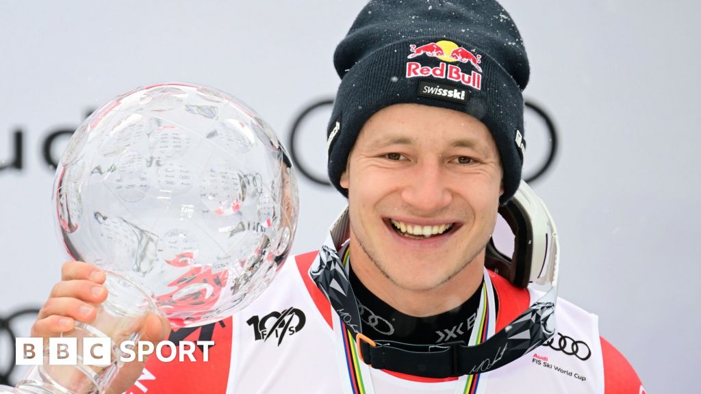 Alpine World Cup: Marco Odermatt wins downhill title to claim fourth globe