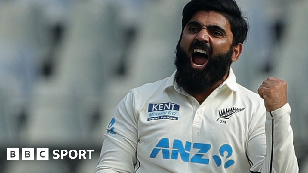 ajaz patel new zealand spinner takes 10 wickets in innings but india take charge bbc sport ajaz patel new zealand spinner takes 10 wickets in innings but india take charge bbc sport
