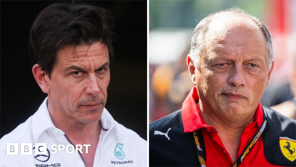 Mercedes Chief Toto Wolff And Ferrari Boss Frederic Vasseur Reprimanded For Swearing Bbc Sport