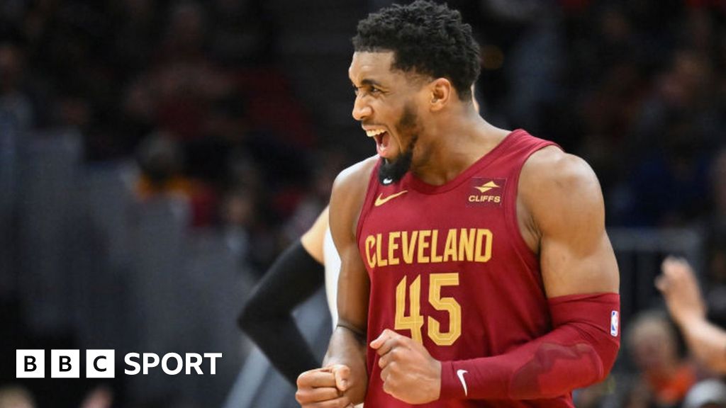 NBA basketball: Cleveland Cavaliers star Donovan Mitchell scores