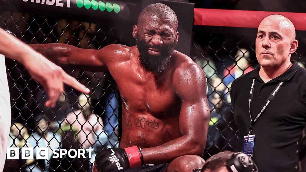 PFL Europe Cedric Doumbe loses to Baysangur Chamsoudinov, citing glass in his foot BBC Sport