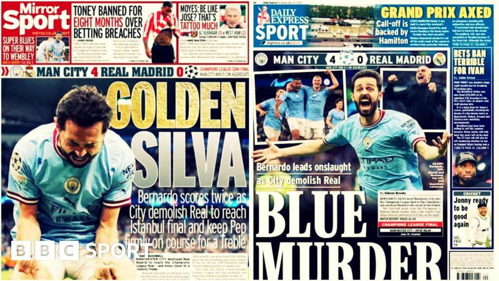 Manchester City: Bernardo Silva Fills Back Pages After Real Madrid Win ...