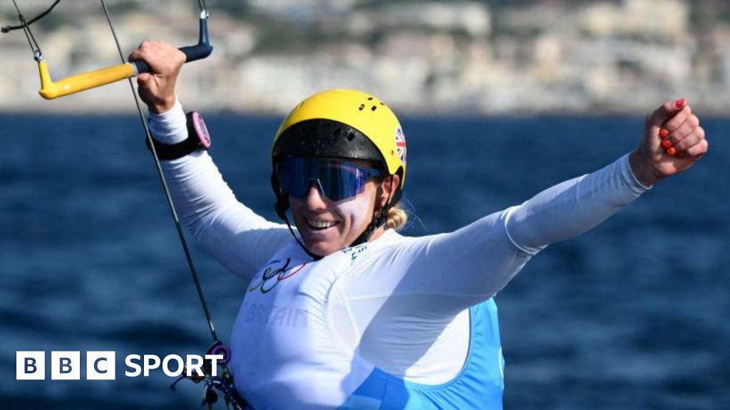 Paris Olympics sailing: GB’s Ellie Aldridge wins gold in women’s kite final