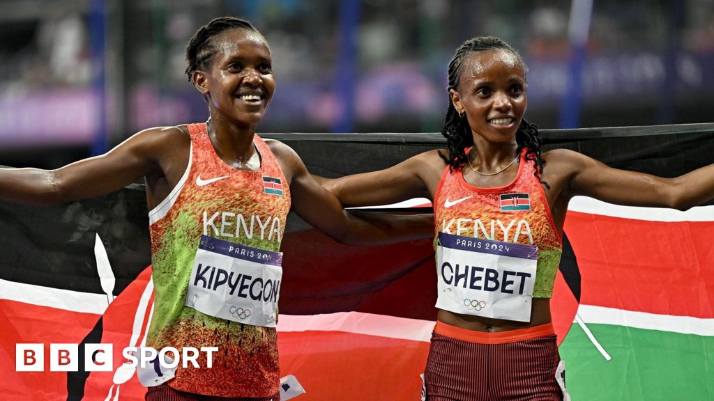 Kenya's Chebet wins 5,000m gold as Kipyegon gets silver