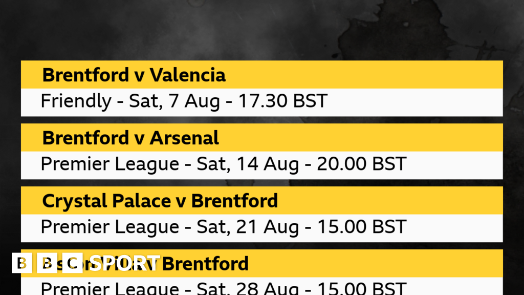 Brentford's August Fixtures - BBC Sport