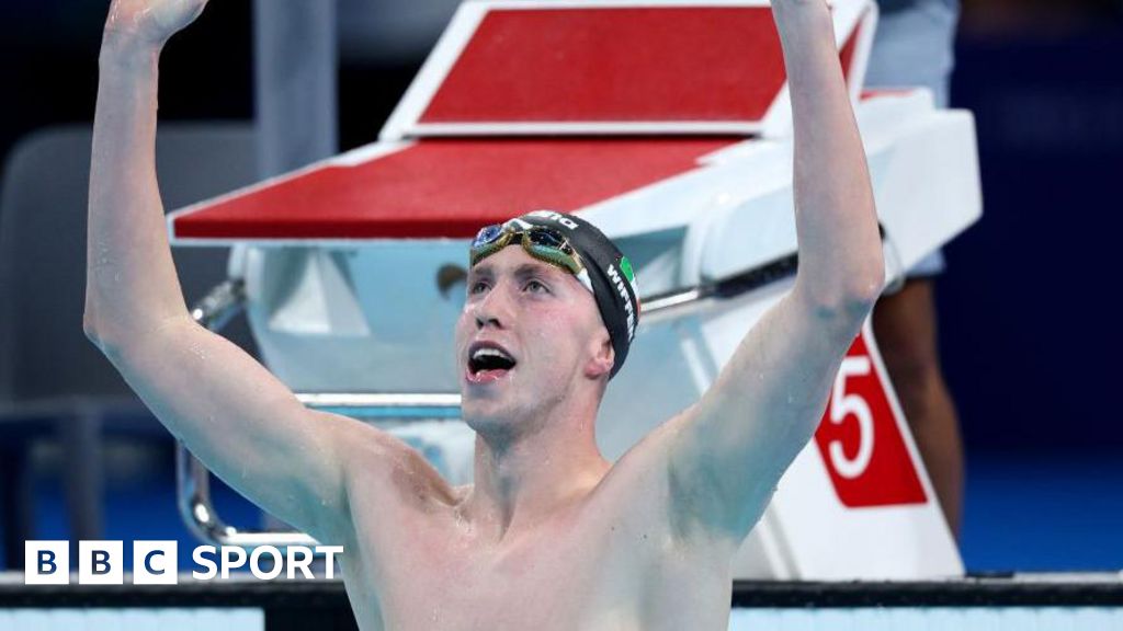 Olympics swimming: Daniel Wiffen wins historic gold in 800m freestyle