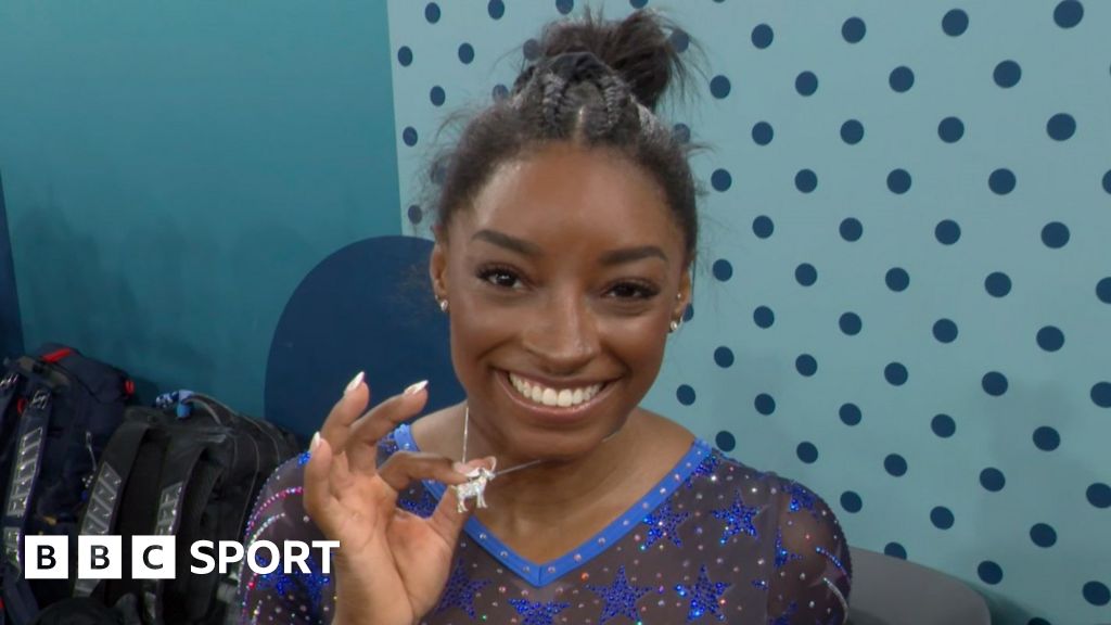 Simone Biles wins all-around gymnastics title for sixth Olympic gold