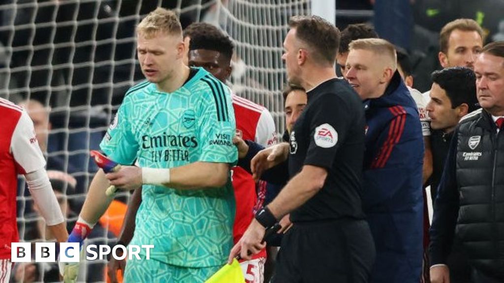 Arsenal goalkeeper Aaron Ramsdale appears to be kicked by Tottenham fan  after north London derby, UK News