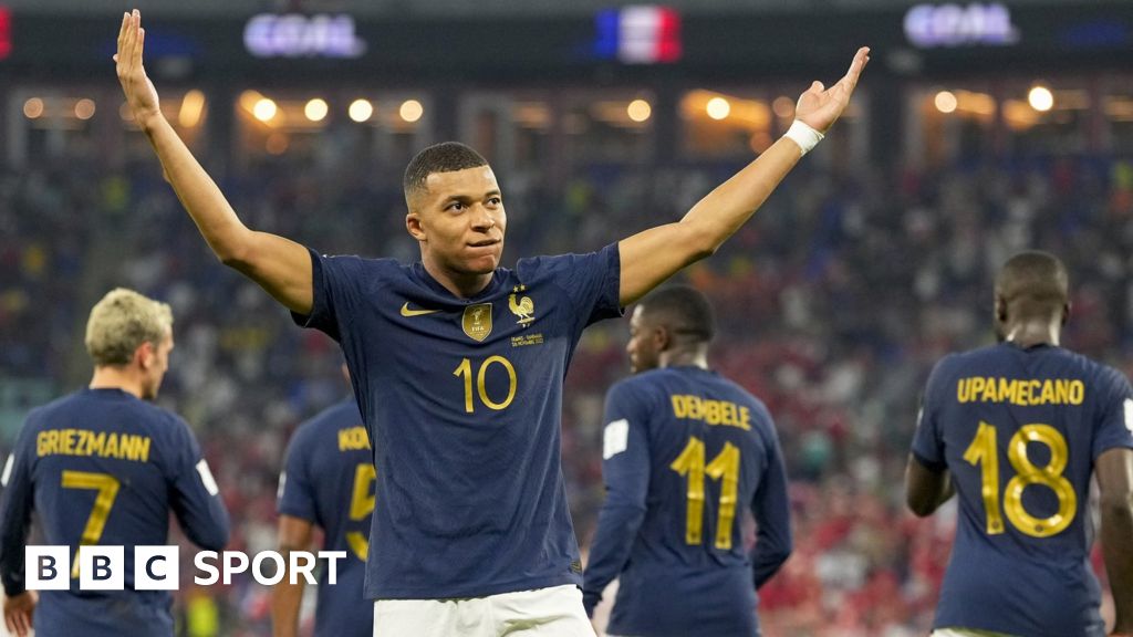 World Cup 2022 France 2 Denmark 1 Kylian Mbappe Scores Twice As Holders Reach Knockout Stage