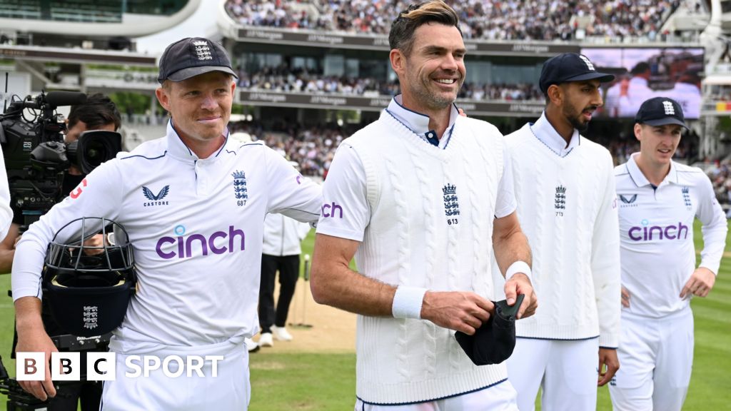 England v West Indies: James Anderson ends career in huge win at Lord’s