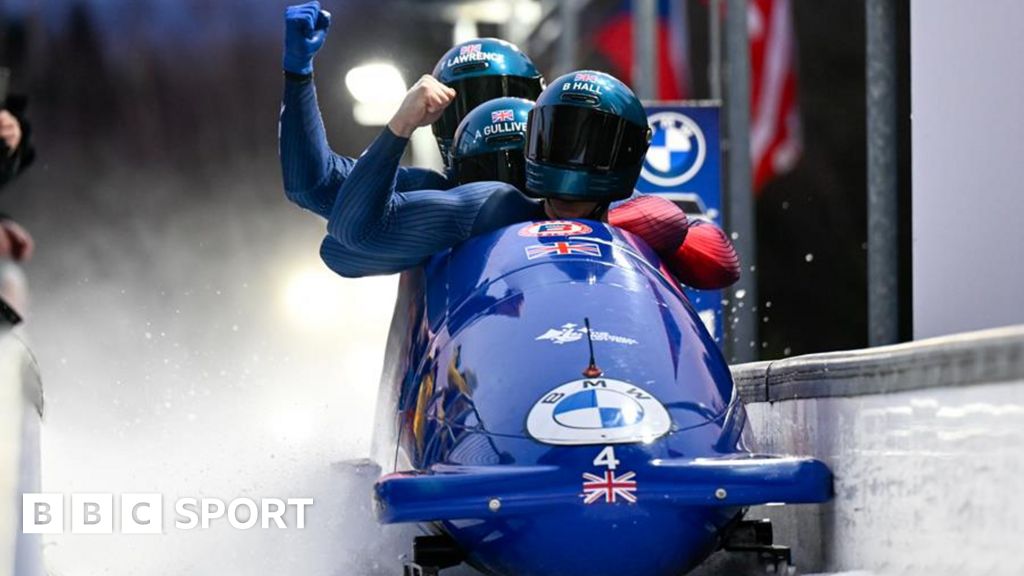 Bobsleigh World Cup British fourman team win at Altenberg for second