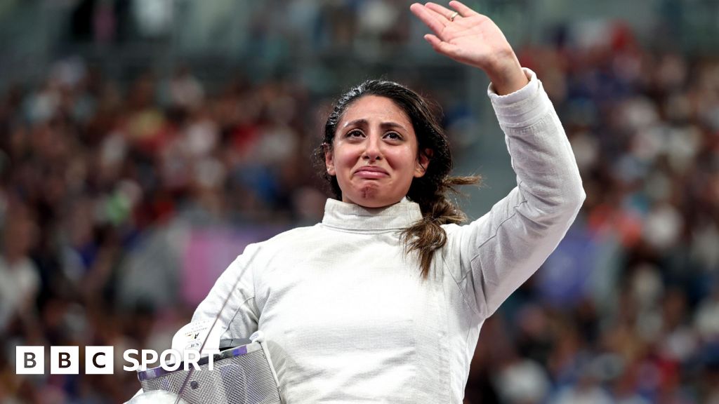 Paris 2024 Olympics Fencer Nada Hafez competes while seven months