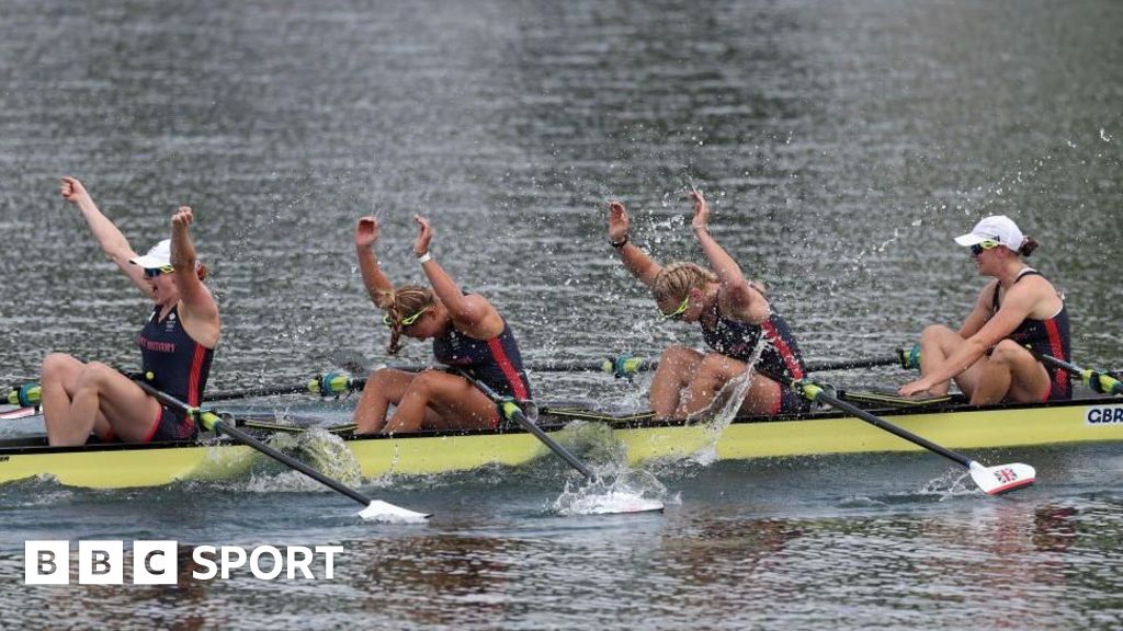 Team GB rowers win gold in women’s quadruple sculls after men finish fourth