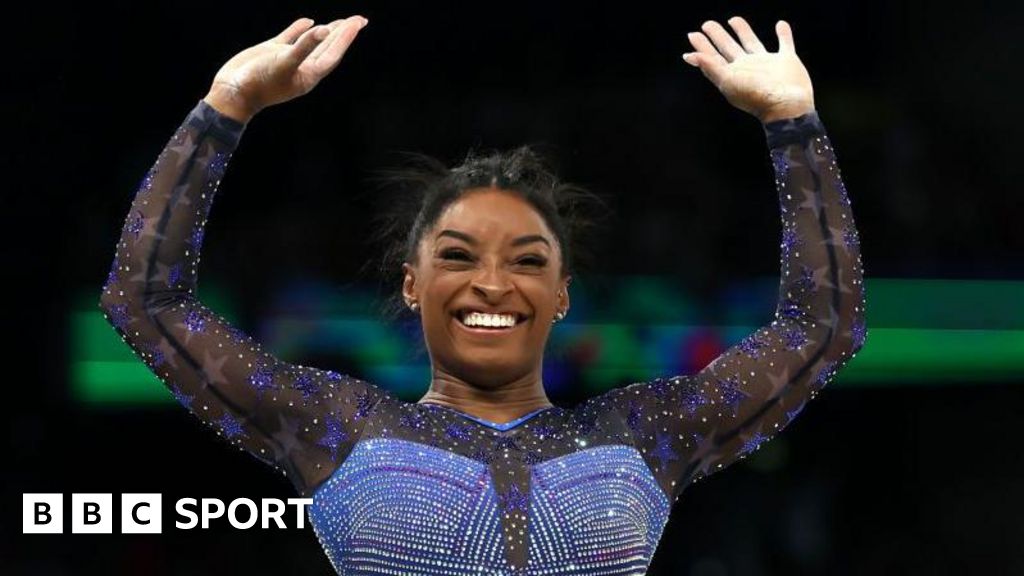 Biles wins all-around title for sixth Olympic gold