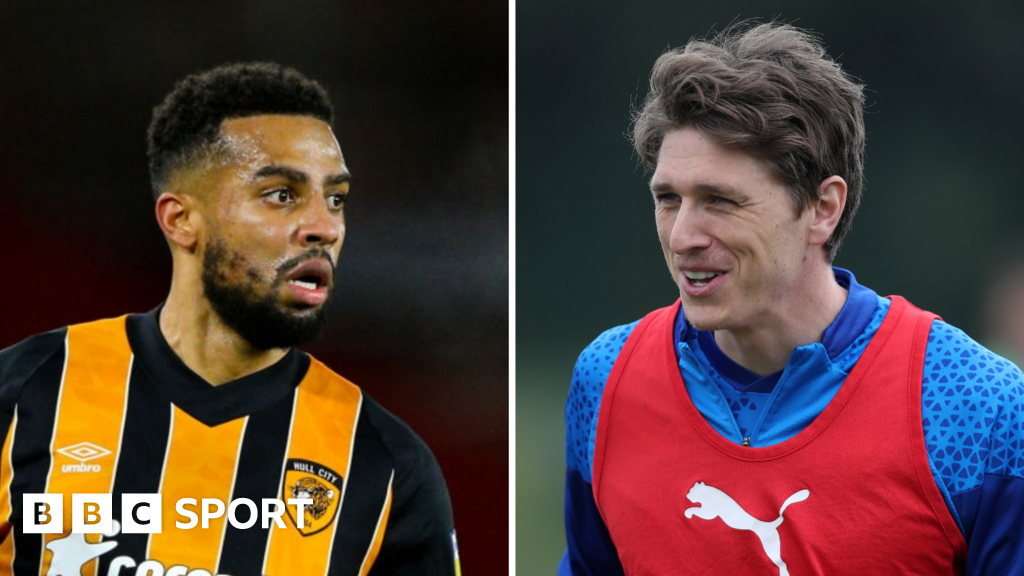 Cyrus Christie and Adam Reach: Free agents training with Swansea City