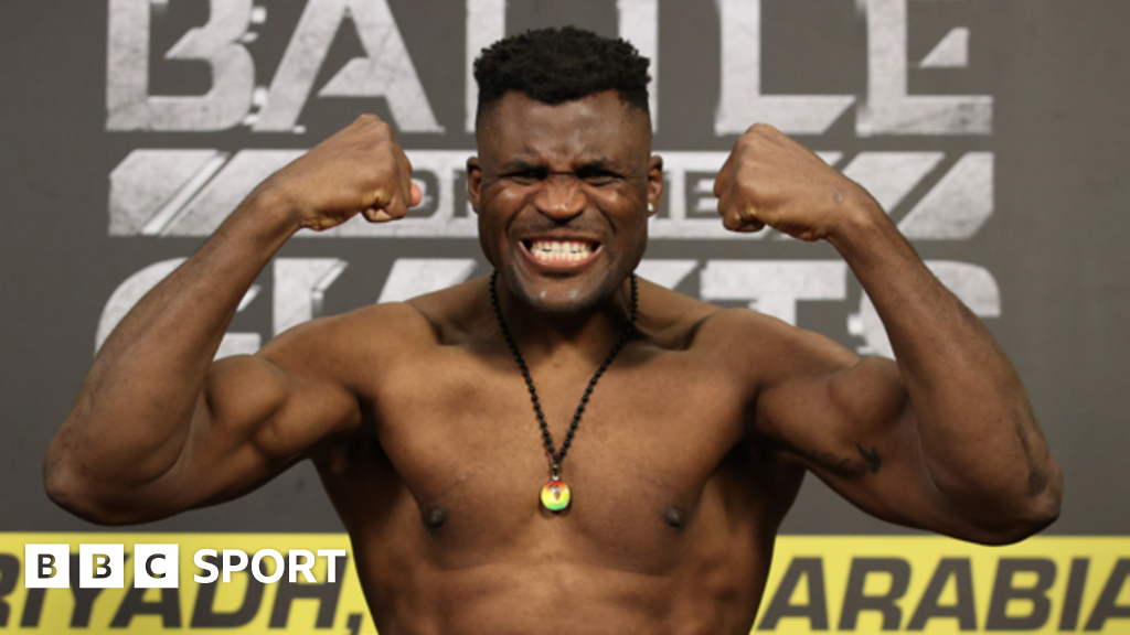 Ngannou clashes with Ferreira at heated weigh-in