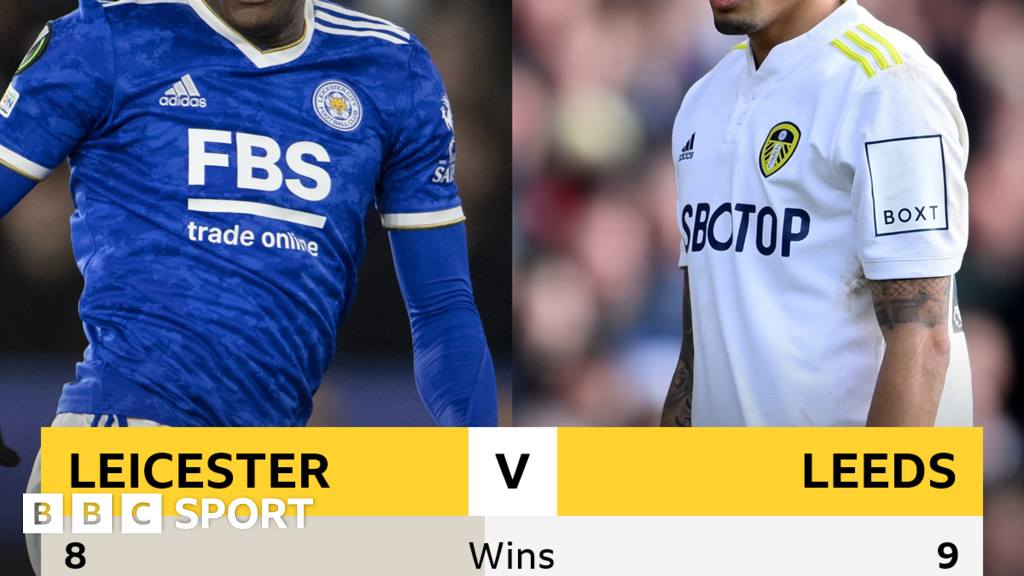 Leicester v Leeds Headtohead record BBC Sport