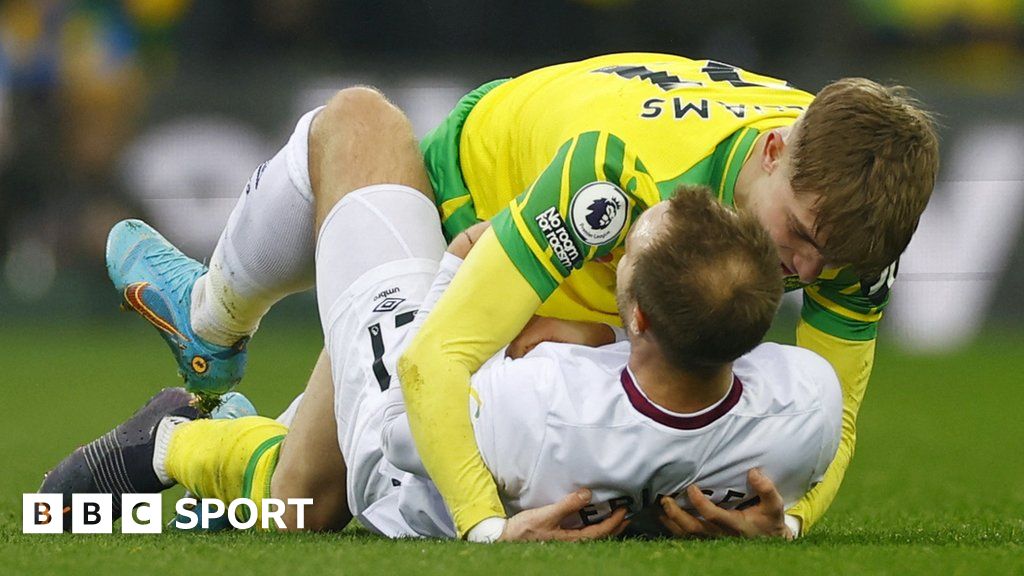 Christian Eriksen and Brandon Williams share comic moment ...