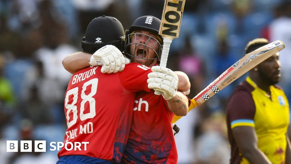 West Indies v England: Phil Salt hits stunning century as tourists win third T20