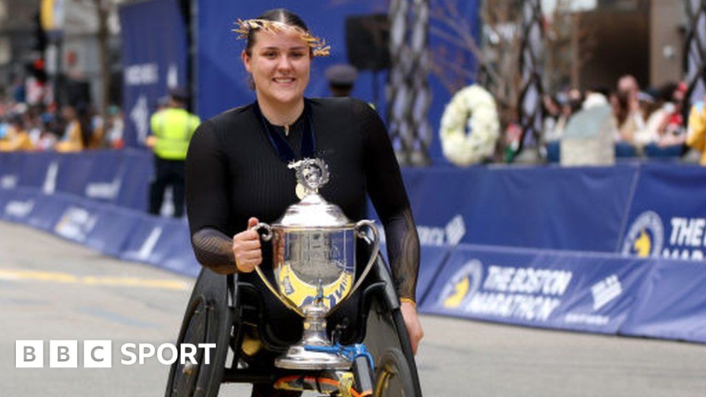 Boston Marathon: Britain’s Eden Rainbow-Cooper wins women’s wheelchair race