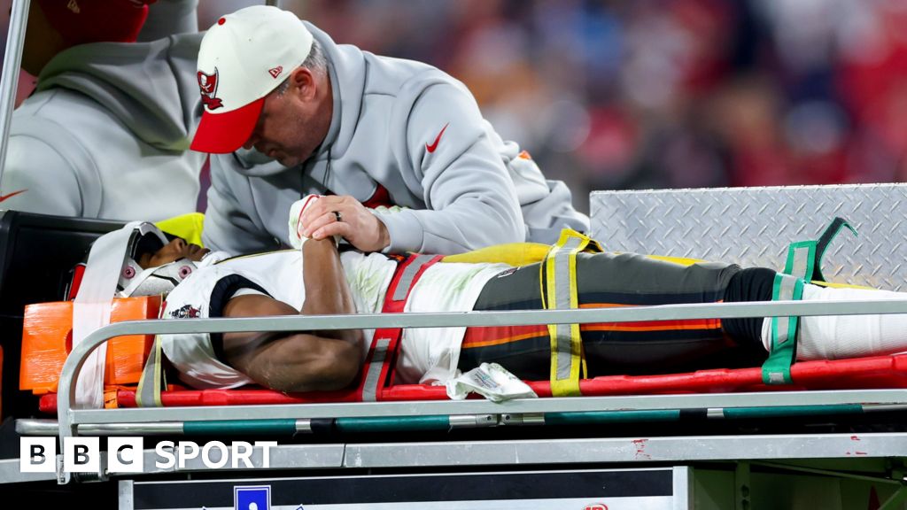 Russell Gage: Tampa Bay Buccaneers WR taken off on stretcher