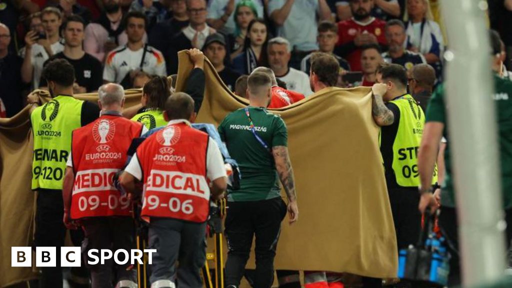 Hungary's Varga stable after going off on stretcher