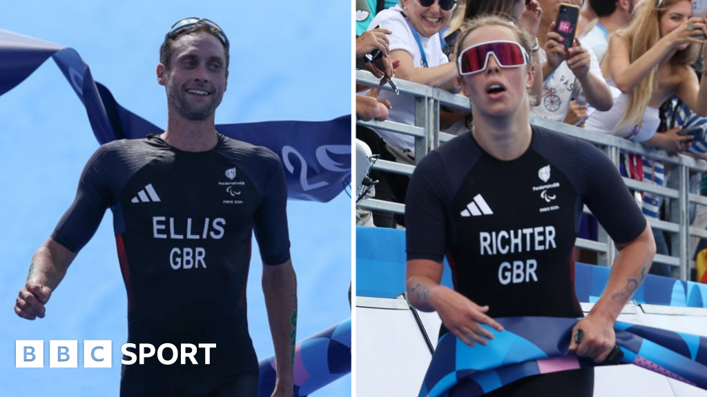 Paris 2024 Paralympics: GB’s Ellis and Richter storm to triathlon gold