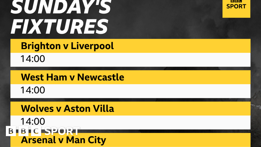 Premier League Follow Sunday s games live BBC Sport