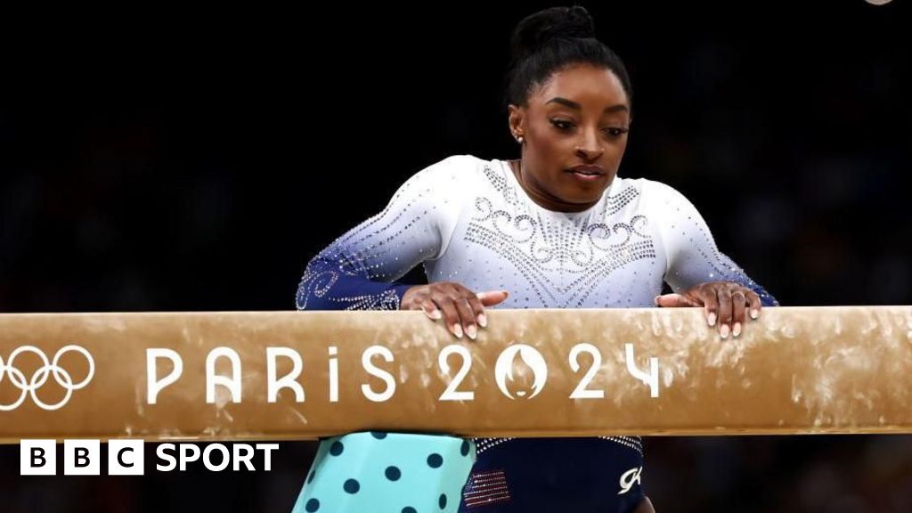 Olympics gymnastics: Simone Biles falls off beam and misses out on medal in Paris