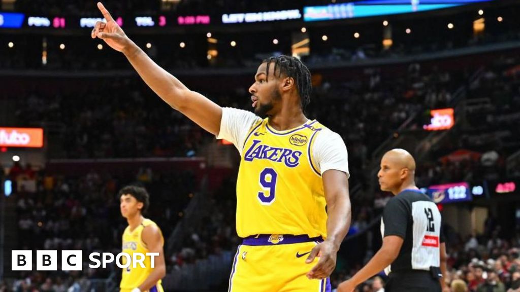 Bronny James: LeBron’s son scores his first NBA points in Los Angeles Lakers defeat