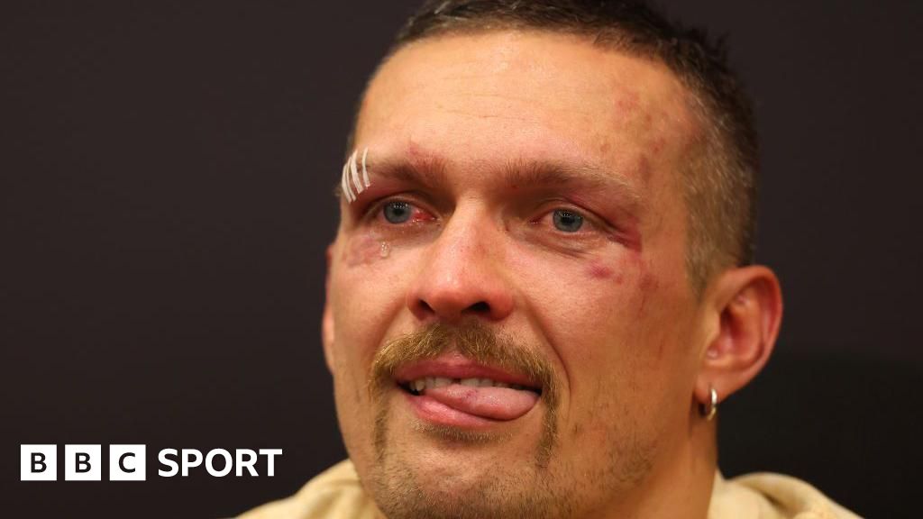 Usyk breaks down in tears in post-fight news conference