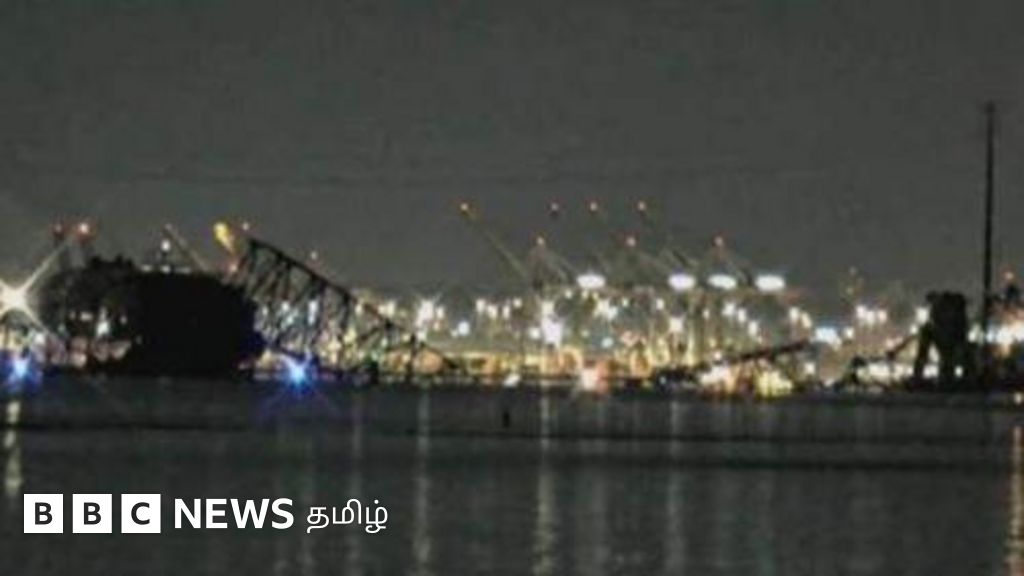 அமெரிக்காவில் கப்பல் மோதியதில் பாலம் இடிந்தது - வாகனங்கள் ஆற்றில் விழுந்ததாக அதிகாரிகள் தகவல்