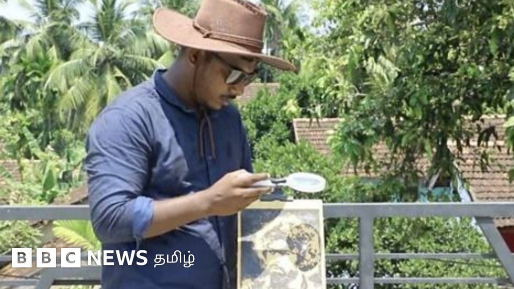 சூரிய ஒளி மூலம் அற்புதமான ஓவியங்களை உருவாக்கும் இலங்கைத் தமிழர்