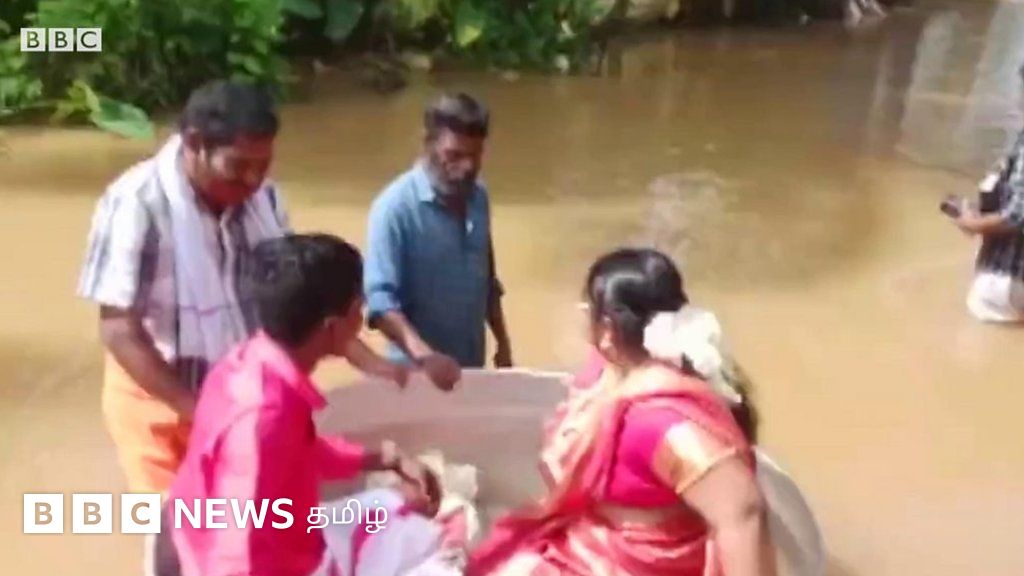 கேரளாவில் சமையல் பாத்திரத்தில் திருமணத்துக்குச் சென்ற மணமக்கள்