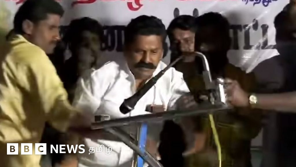 நாம் தமிழர் மேடையில் ஏறி மைக்கை பிடுங்கிய திமுகவினர் - தருமபுரியில் பரபரப்பு