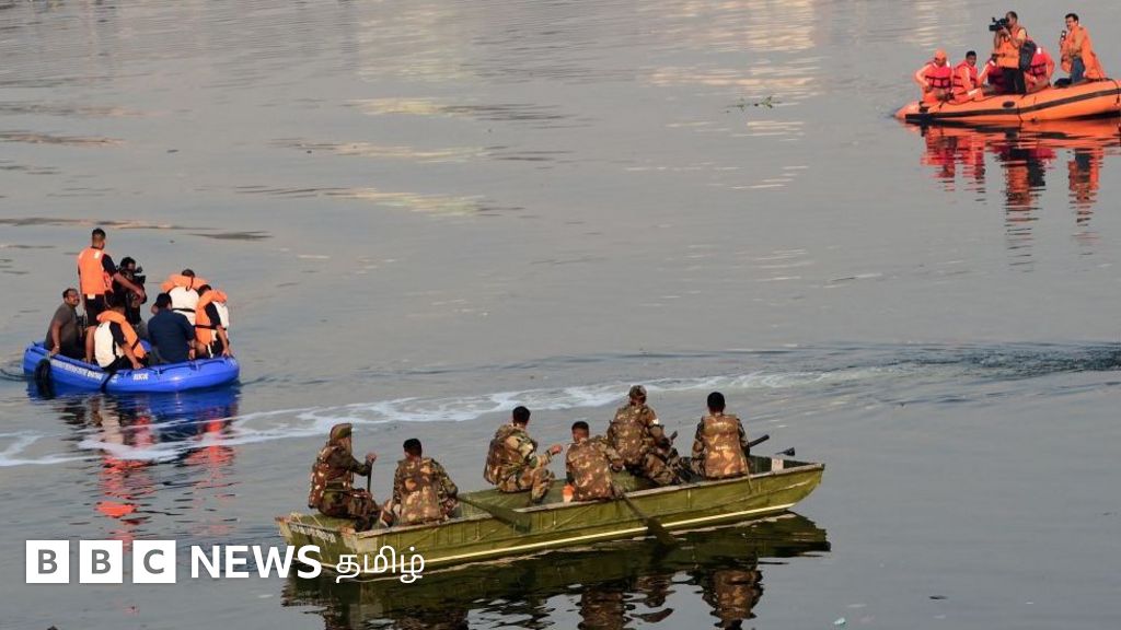 குஜராத் மோர்பியில் பாலம் இடிந்து விழுந்து விபத்து: புகைப்படத் தொகுப்பு