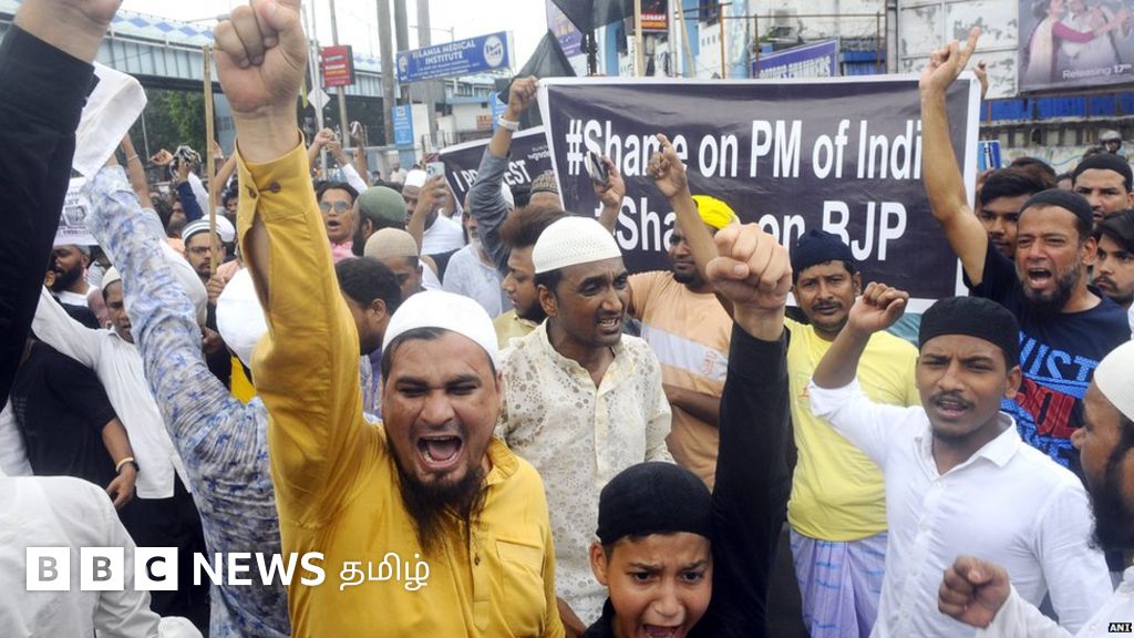 முகமது நபி: நூபுர் ஷர்மாவின் கைதை வலியுறுத்தி போராட்டங்கள் - பல மாநிலங்களில் வன்முறை