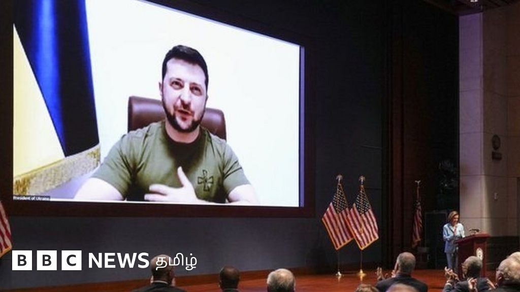அமெரிக்க நாடாளுமன்றத்தில் யுக்ரேன் அதிபர் உரை: ‘செப்டம்பர் 11’ போன்ற தாக்குதலை யுக்ரேனிய மக்கள் தினமும் அனுபவித்து வருவதாக உருக்கம்