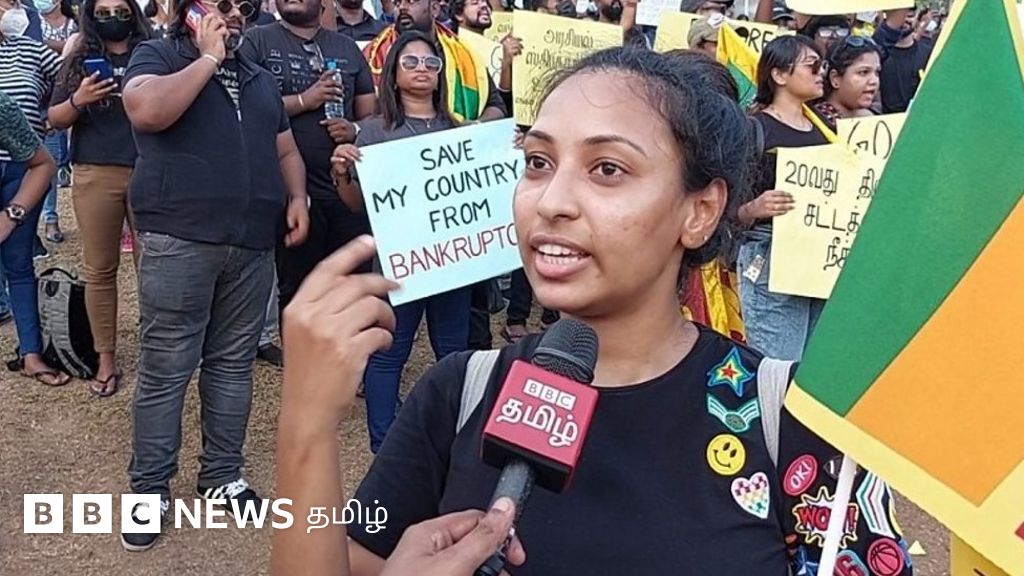 இலங்கை போராட்ட களத்தில் கவனம் ஈர்த்த தமிழ் பெண் - யார் இவர்?