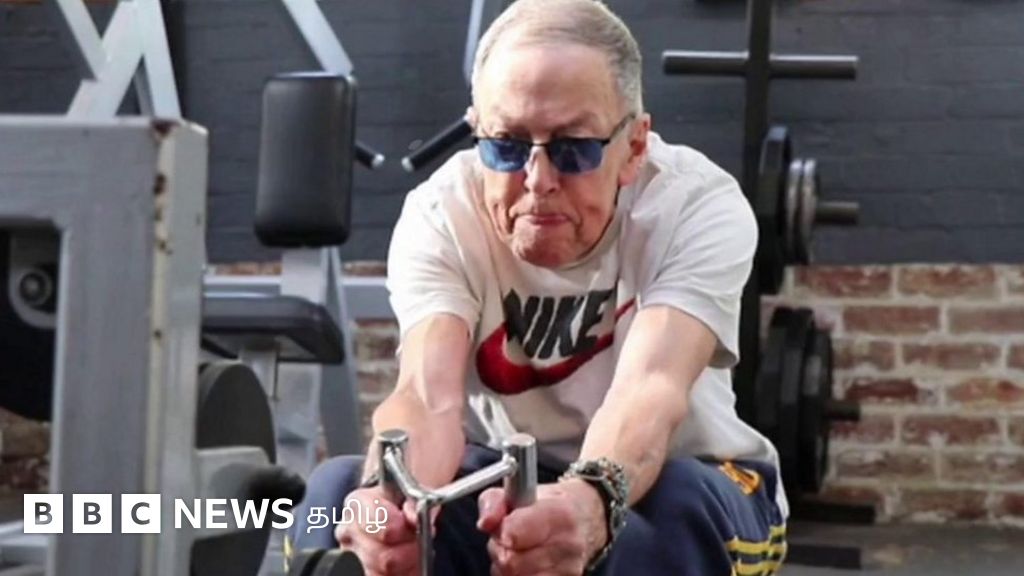 84 வயதில் பளு தூக்கி அசத்தும் தாத்தா - 