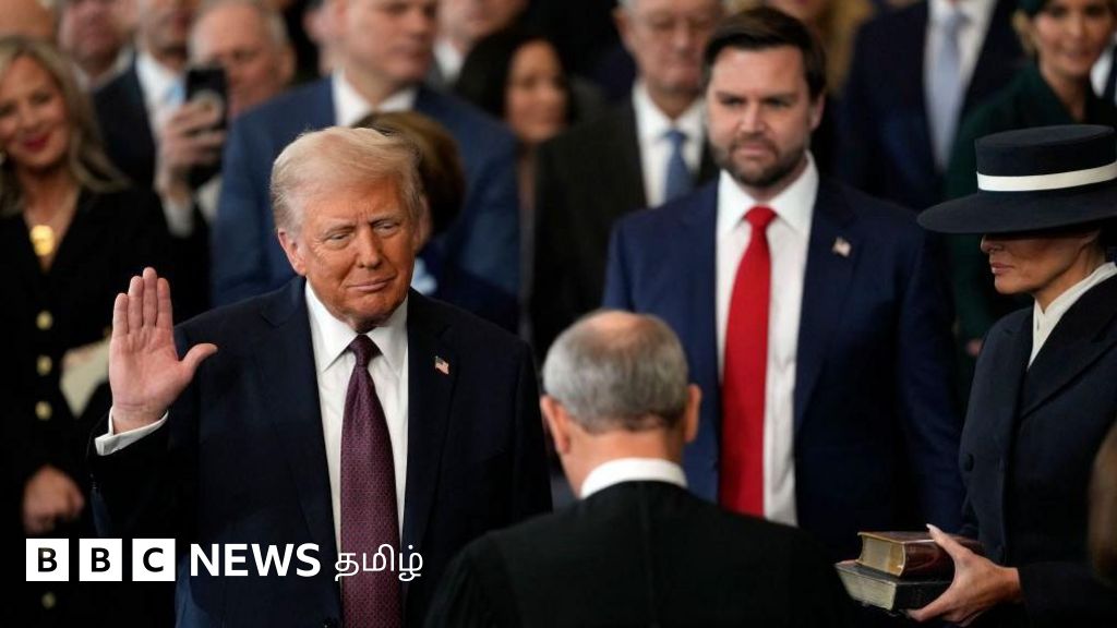 டிரம்ப் பதவியேற்பு விழா:  கேமராவில் உறைந்த வரலாற்றுத் தருணங்கள்