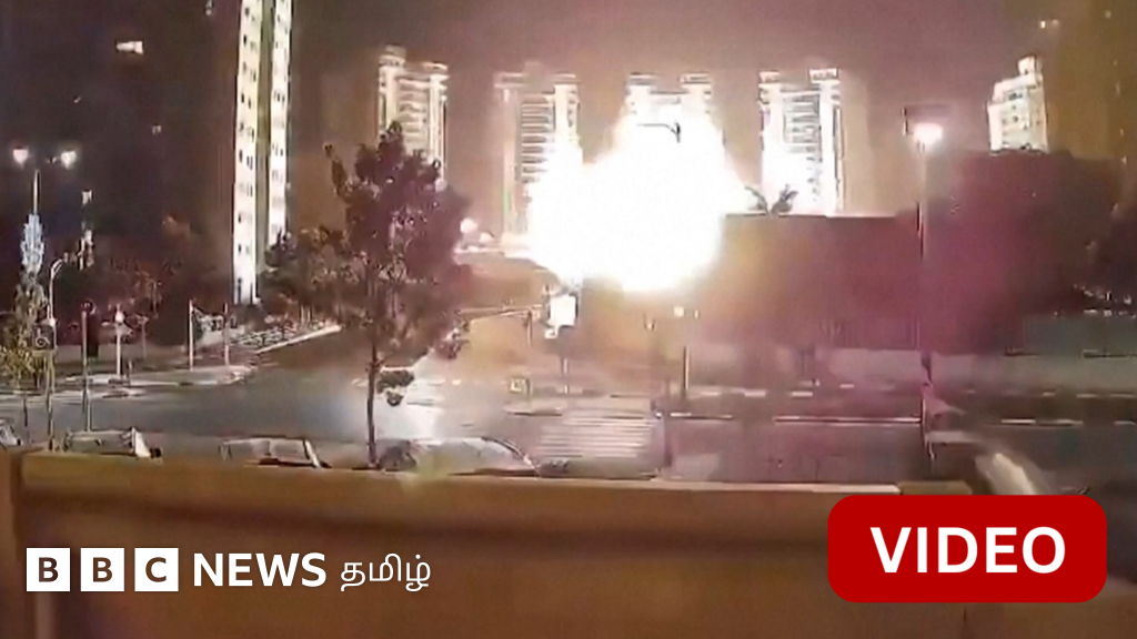 இஸ்ரேலை தாக்கிய இரான் ஏவுகணை - CCTV காட்சி