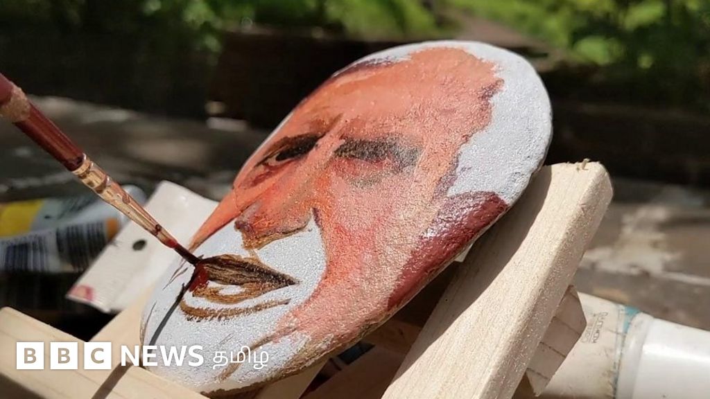 கற்களில் பிரபலங்களின் ஓவியம் - மும்பை கலைஞரின் புதிய முயற்சி