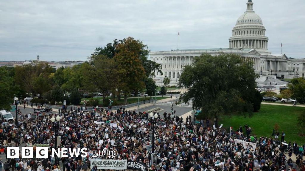 அமெரிக்காவில் இஸ்ரேலுக்கு எதிராக போராடிய யூதர்கள் - நாடாளுமன்றம் முன் திரண்டது ஏன்? 