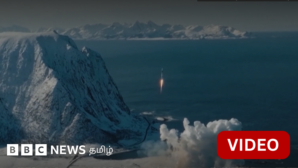 ஏவிய வேகத்தில் விழுந்த ராக்கெட் - வெடித்துச் சிதறும் காட்சி