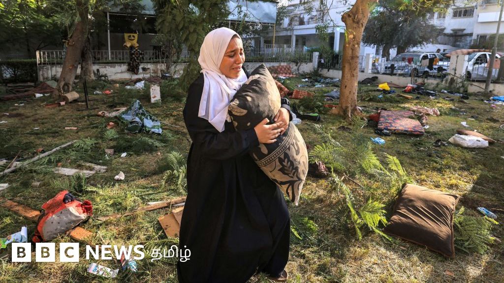 காஸா மருத்துவமனை குண்டு வெடிப்பு - காணொளிகள், படங்கள் கூறுவது என்ன?