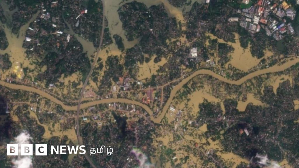 வெள்ளத்துக்கு முன் – பின்: இலங்கை பாதிப்பை காட்டும் செயற்கைக்கோள் படங்கள்